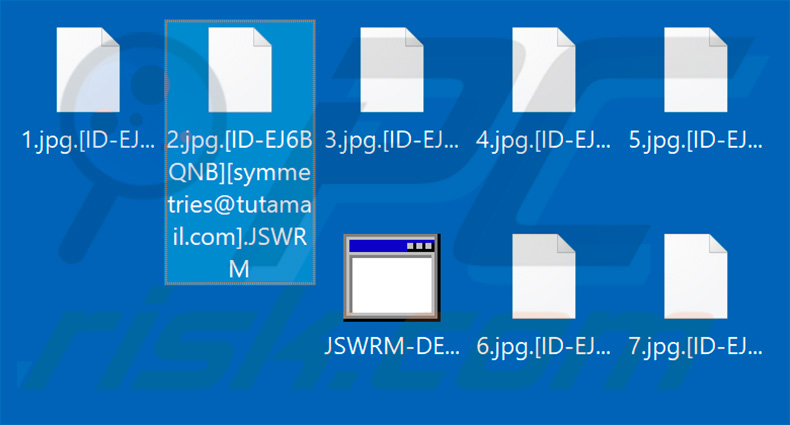 Files encrypted by JSWRM