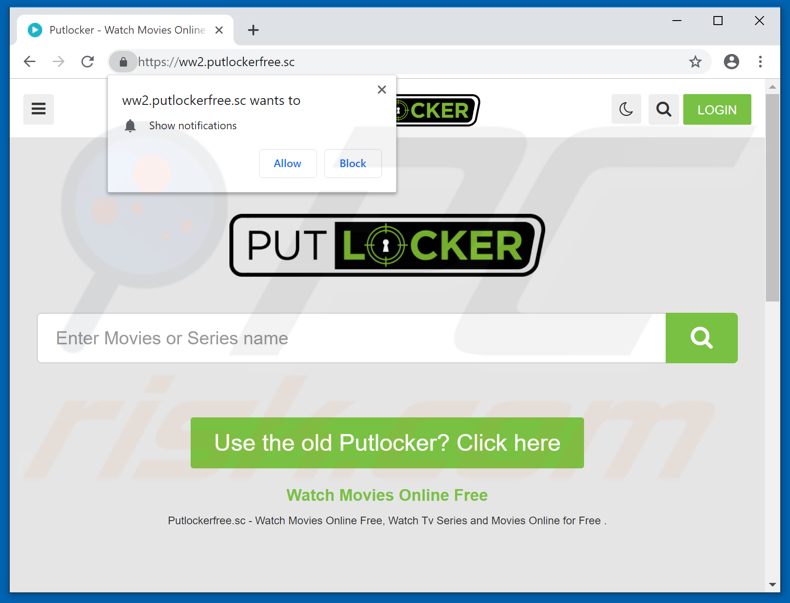 Putlocker adware