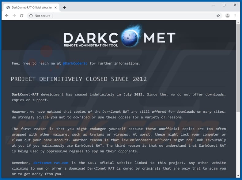 Oficjalna witryna pobierania darkcomet