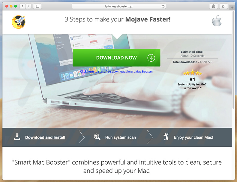 Smart Mac Booster unwanted application download page