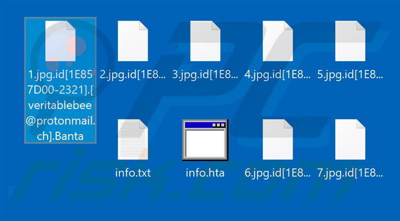 Files encrypted by Banta