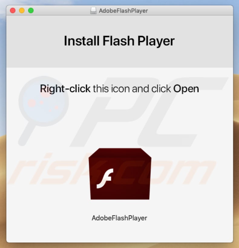 fake flash player installer