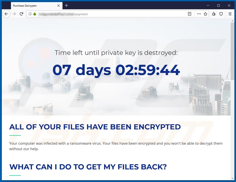 IS ransomware second Tor page