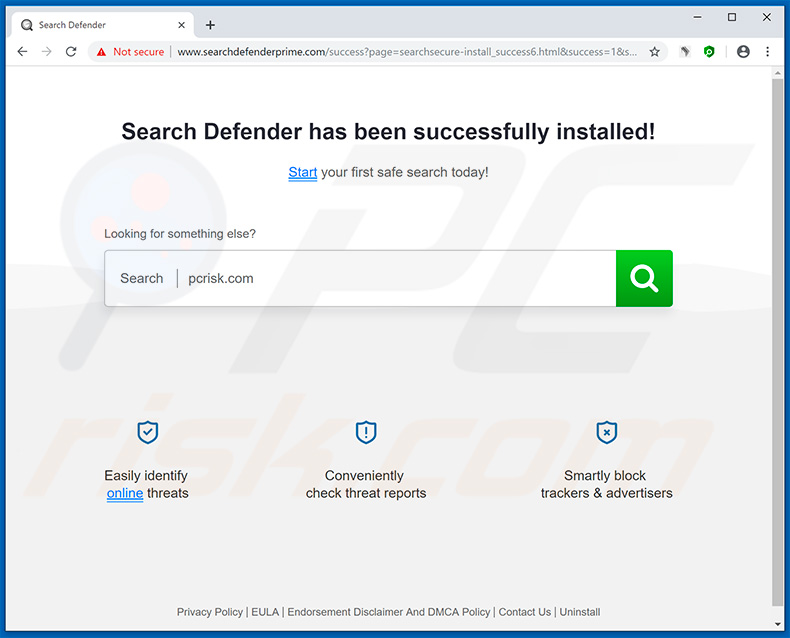 searchdefenderprime.com browser hijacker