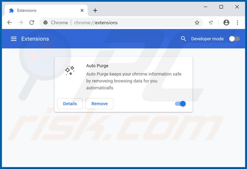 Removing autopurge.org related Google Chrome extensions