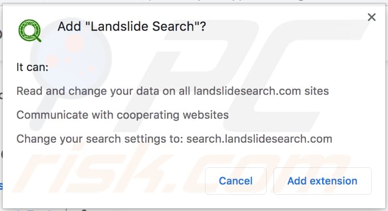 Landslide Search wants to access data