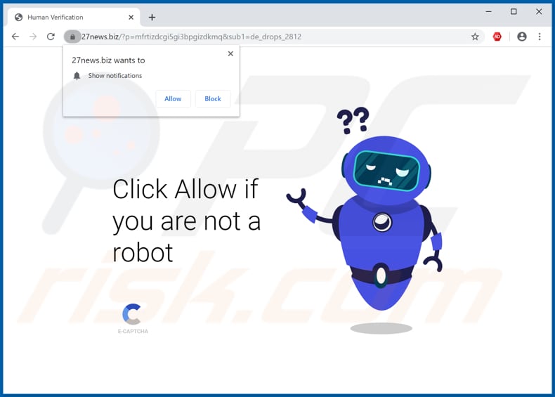 27news[.]biz pop-up redirects