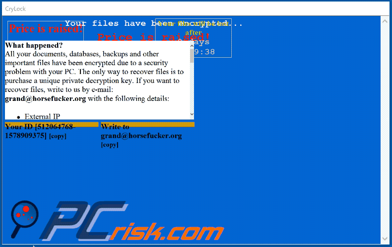 CryLock ransomware pop-up gif