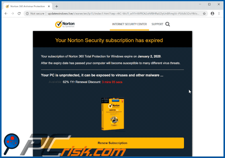 Wygląd Norton Subscription Has Expired Today GIF