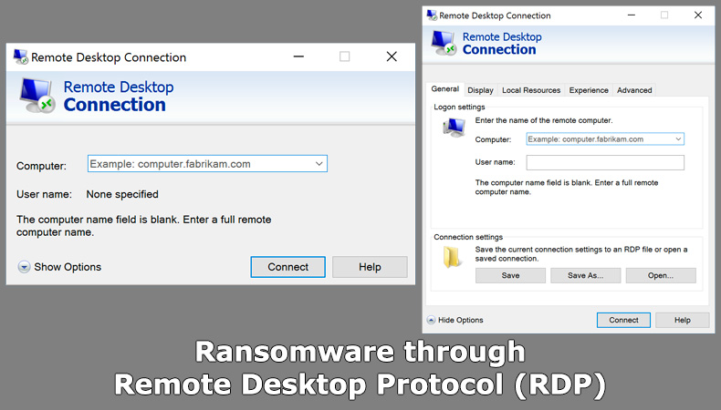 Ransomware poprzez protokół Remote Desktop Protocol (RDP)