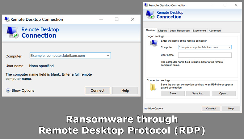 Ransomware poprzez protokół Remote Desktop Protocol (RDP)
