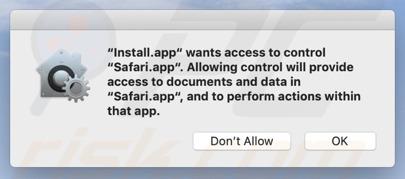 Install.app wants access to control scam