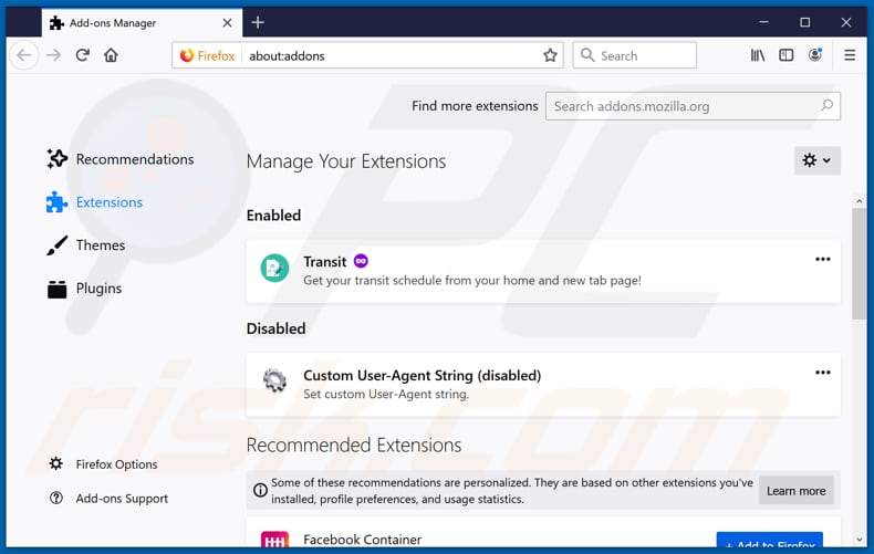 Removing feed.searchstreams.com related Mozilla Firefox extensions