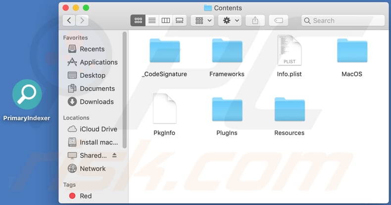 primaryindexer adware contents folder