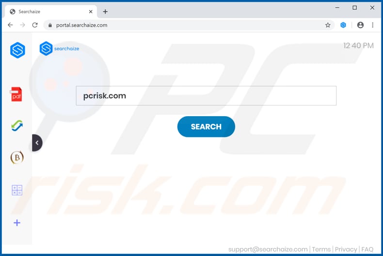 searchaize.com browser hijacker