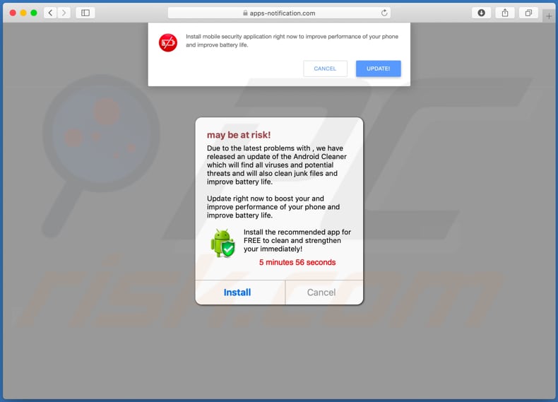 apps-notification-com scam variant for android users