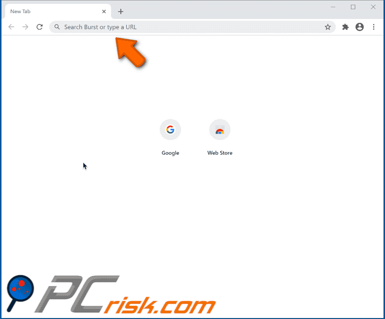 Burst Search browser hijacker appearance gif