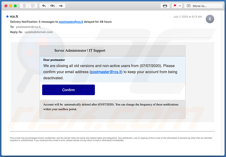 Strona wyłudzająda dane logowania do poczty e-mail (2020-07-13) - próbka 2