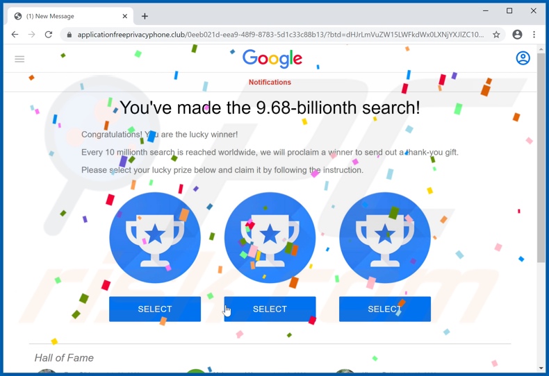 Oszustwo You've made the 9.68-billionth search