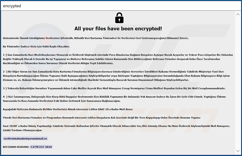 Turecki plik ransomware Eight info.hta