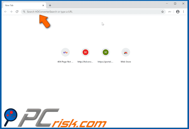 HDConverterSearch browser hijacker appearance gif