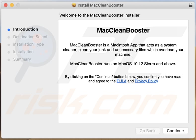 Instalator niechcianej aplikacji maccleanbooster
