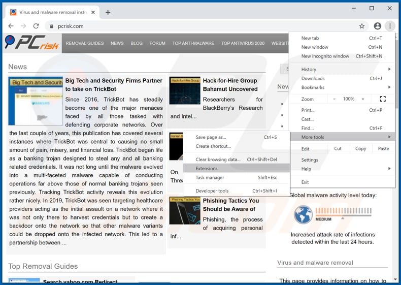 Usuwanie nieuczciwych rozszerzeń z Google Chrome krok po kroku 1