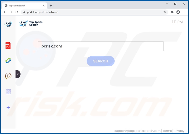 topsportssearch.com browser hijacker