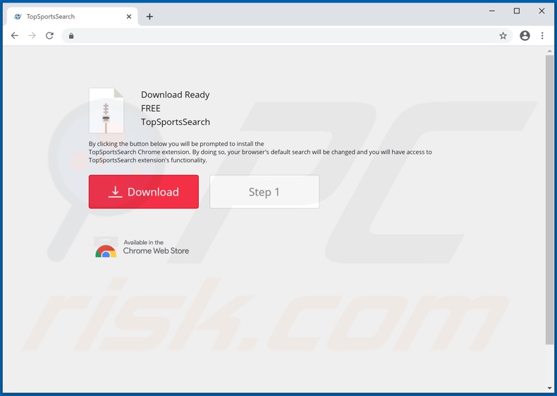 Website used to promote TopSportsSearch browser hijacker