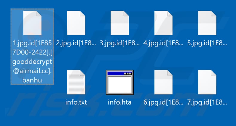 Files encrypted by Banhu ransomware (.banhu extension)