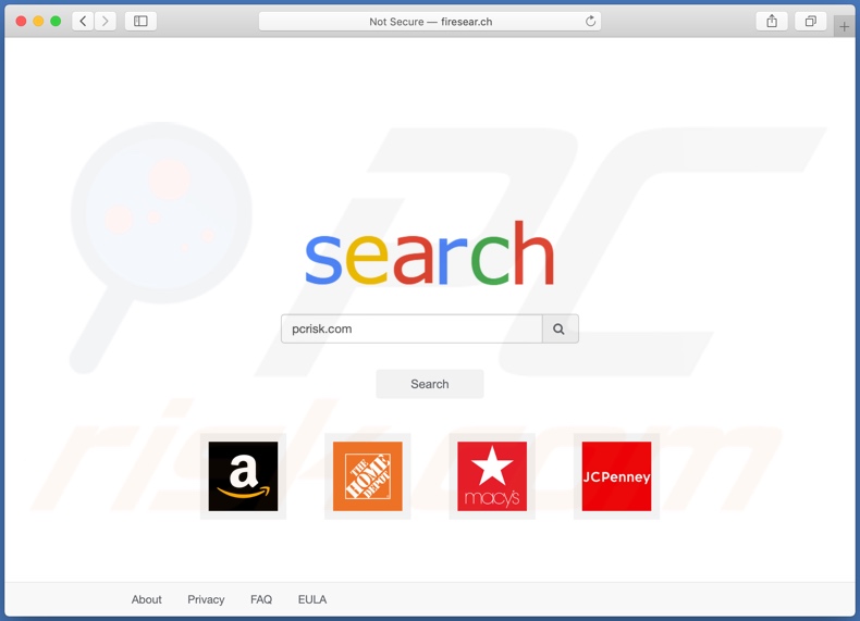 Porywacz przeglądarki Fire Search na komputerze Mac