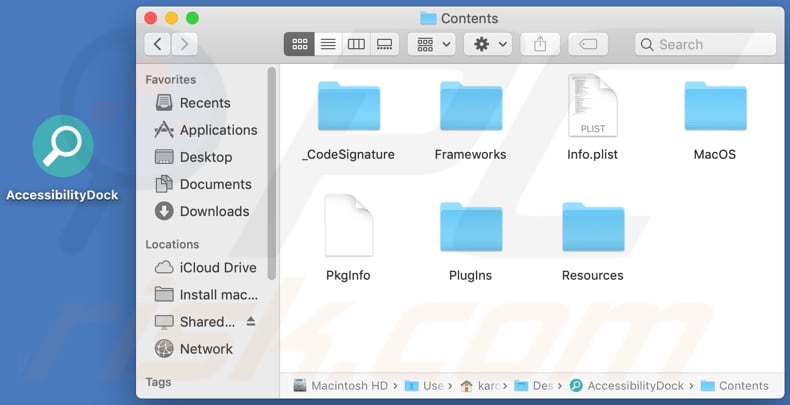Zawartość folderu adware accessibilitydock
