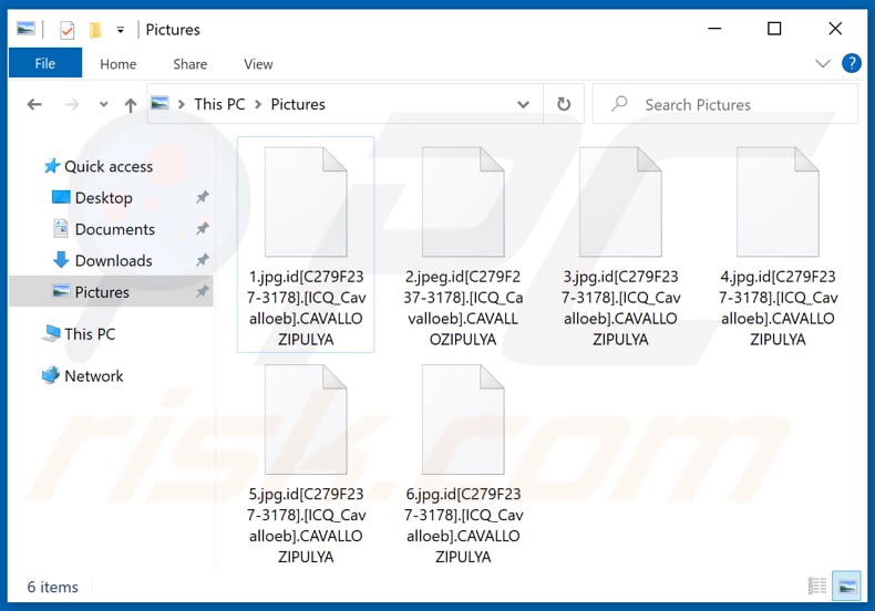 Pliki zaszyfrowane przez ransomware CAVALLOZIPULYA (rozszerzenie .CAVALLOZIPULYA)