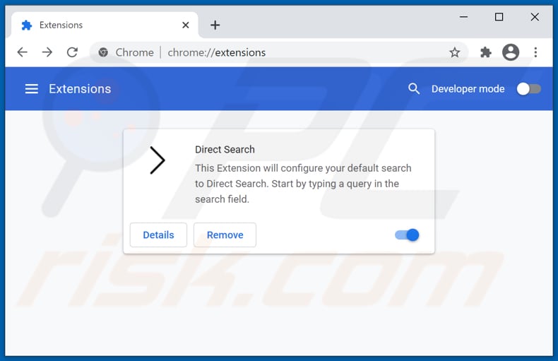 Usuwanie rozszerzeń powiązanych z search-direct.net z Google Chrome