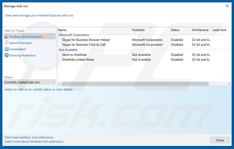 Usuwanie rozszerzeń powiązanych z searchconverteronline.com z Internet Explorer