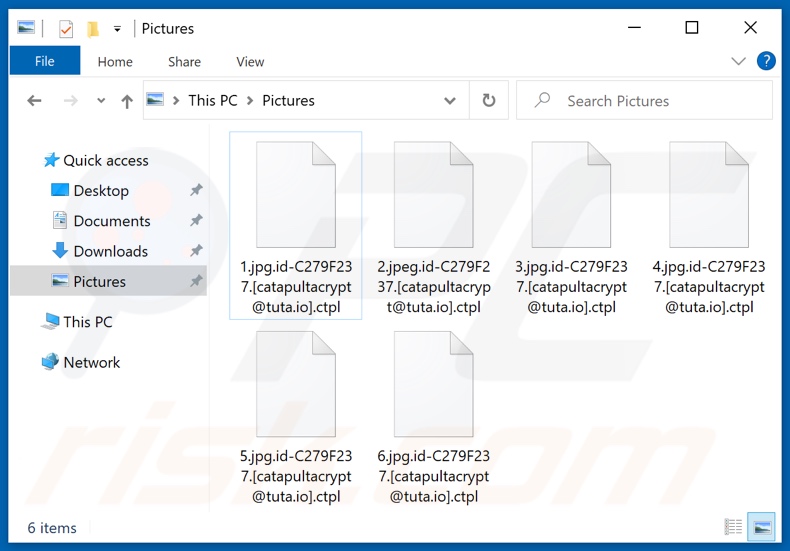 Pliki zaszyfrowane przez ransomware Ctpl (rozszerzenie .ctpl)