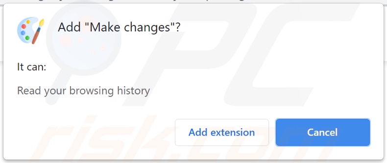 Porywacz przeglądarki Make changes (który promuje fxsmash.xyz) proszący o pozwolenie na śledzenie danych