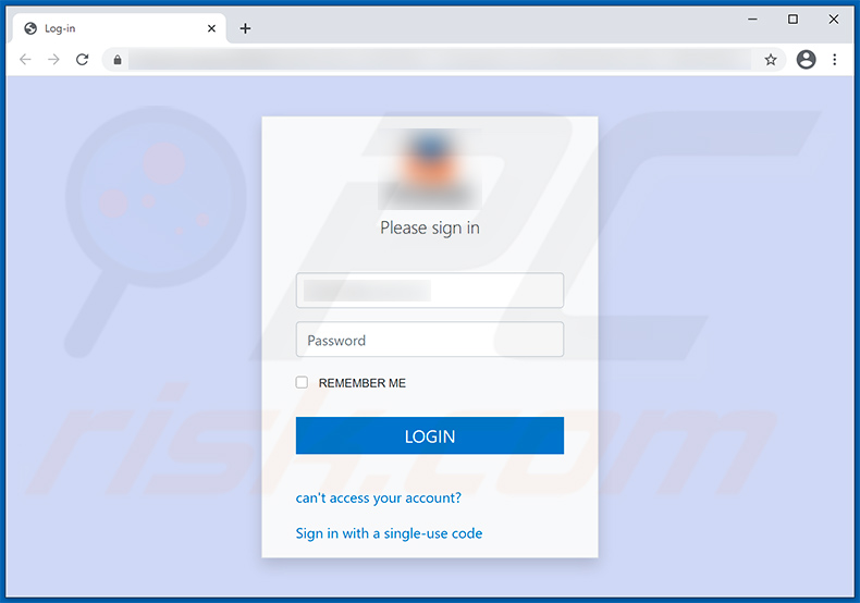 Witryna phishingowa promowana przez e-mail spamowy update (2021-04-06)