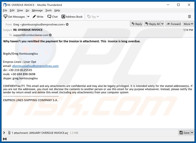 e-mail phishingowy rat używany do rozsyłania webmonitor