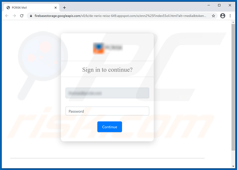 Witryna phishingowa promowana przez e-mail spamowy Your Mailbox Is Full (2021-04-27)