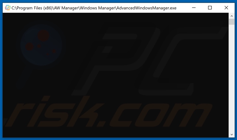 AdvancedWindowsManager wyświetla puste okno cmd po otwarciu 