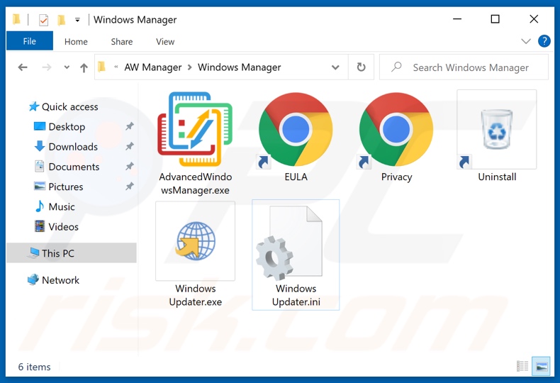 Folder instalacyjny adware Windows Manager
