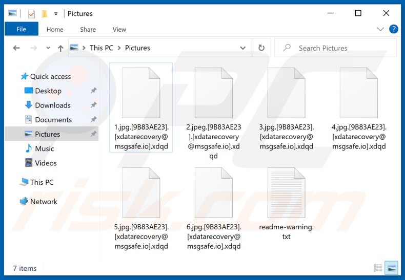 Pliki zaszyfrowane przez ransomware Xdqd (rozszerzenie .xdqd)