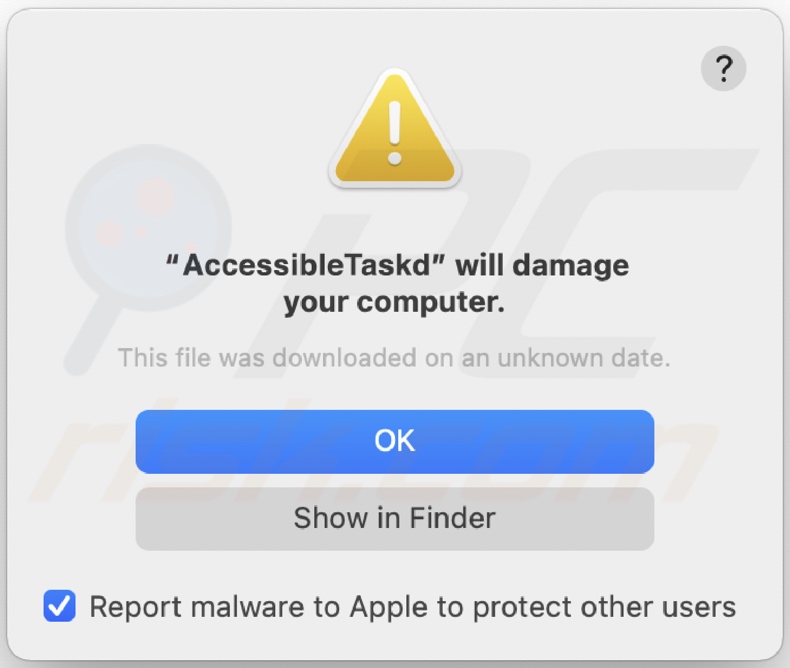 Pop-up adware AccessibleTask