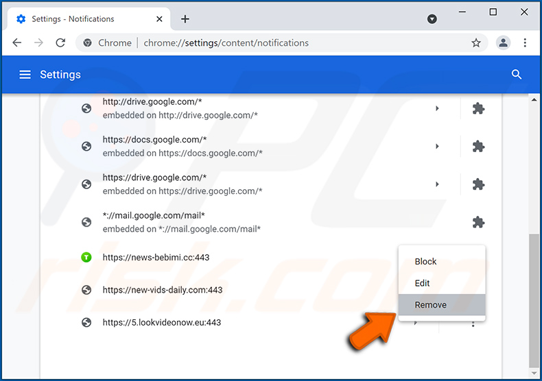 Wyłączenie powiadomień przeglądarki w przeglądarce Google Chrome (PC)