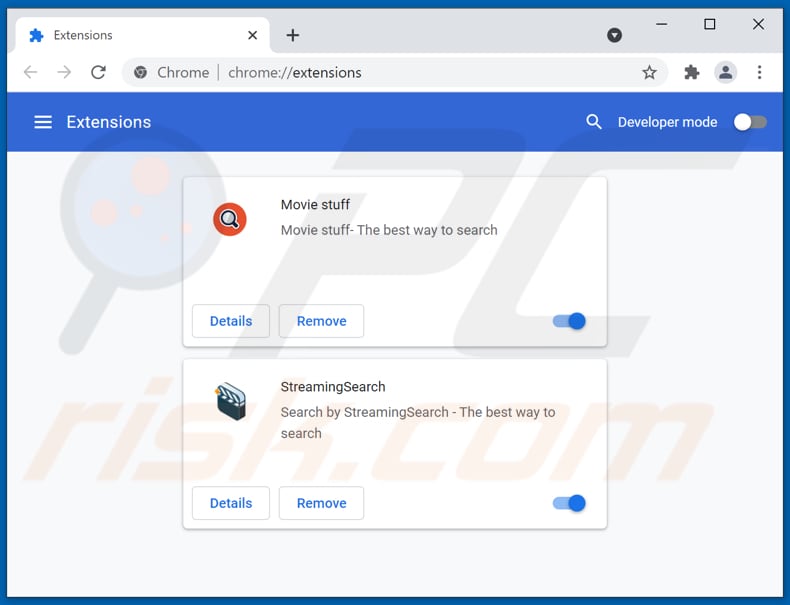 Usuwanie reklam myactualblog[.]com z Google Chrome krok 2