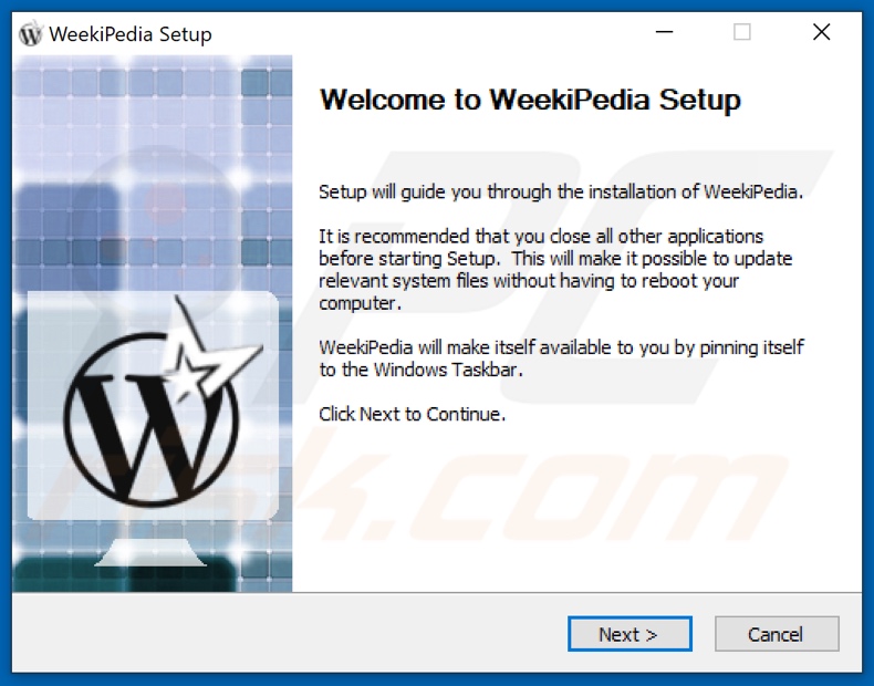 Instalator adware WeekiPedia