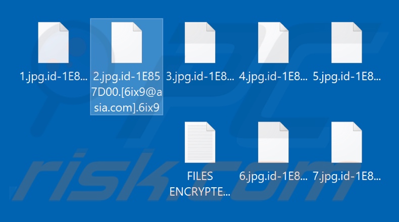 Pliki zaszyfrowane przez ransomware 6ix9 (rozszerzenie .6ix9)