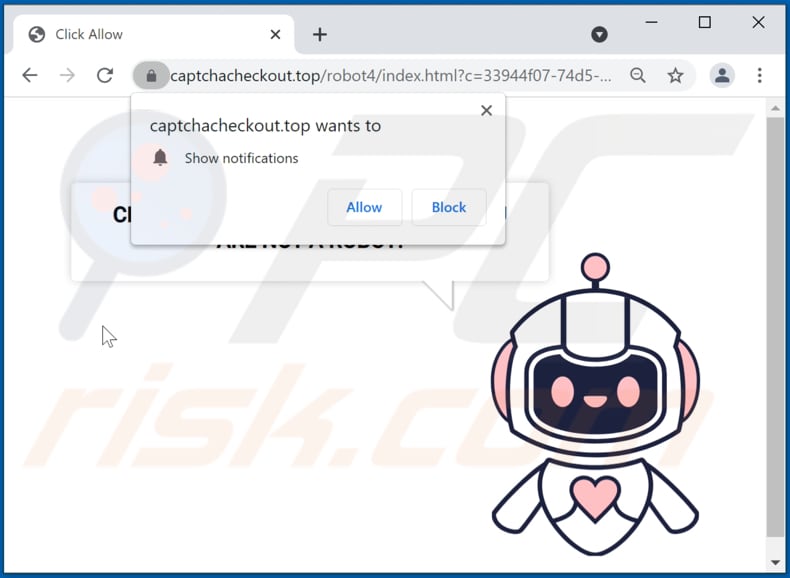 Przekierowania pop-up captchacheckout[.]top