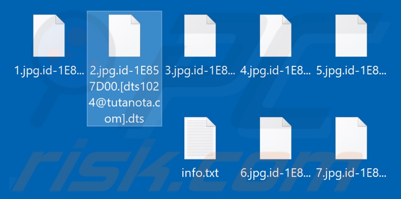 Pliki zaszyfrowane przez ransomware Dts (rozszerzenie .dts)